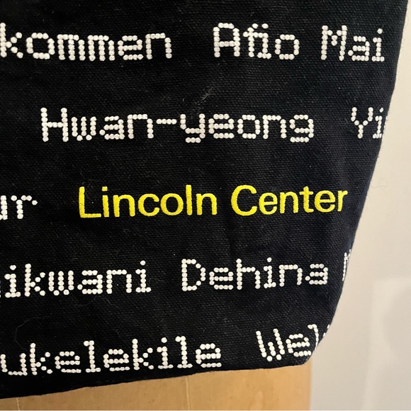Lincoln Center WELCOME Tote Bag - black white + yellow - John Cage, NYC Souvenir - Picture 2 of 7